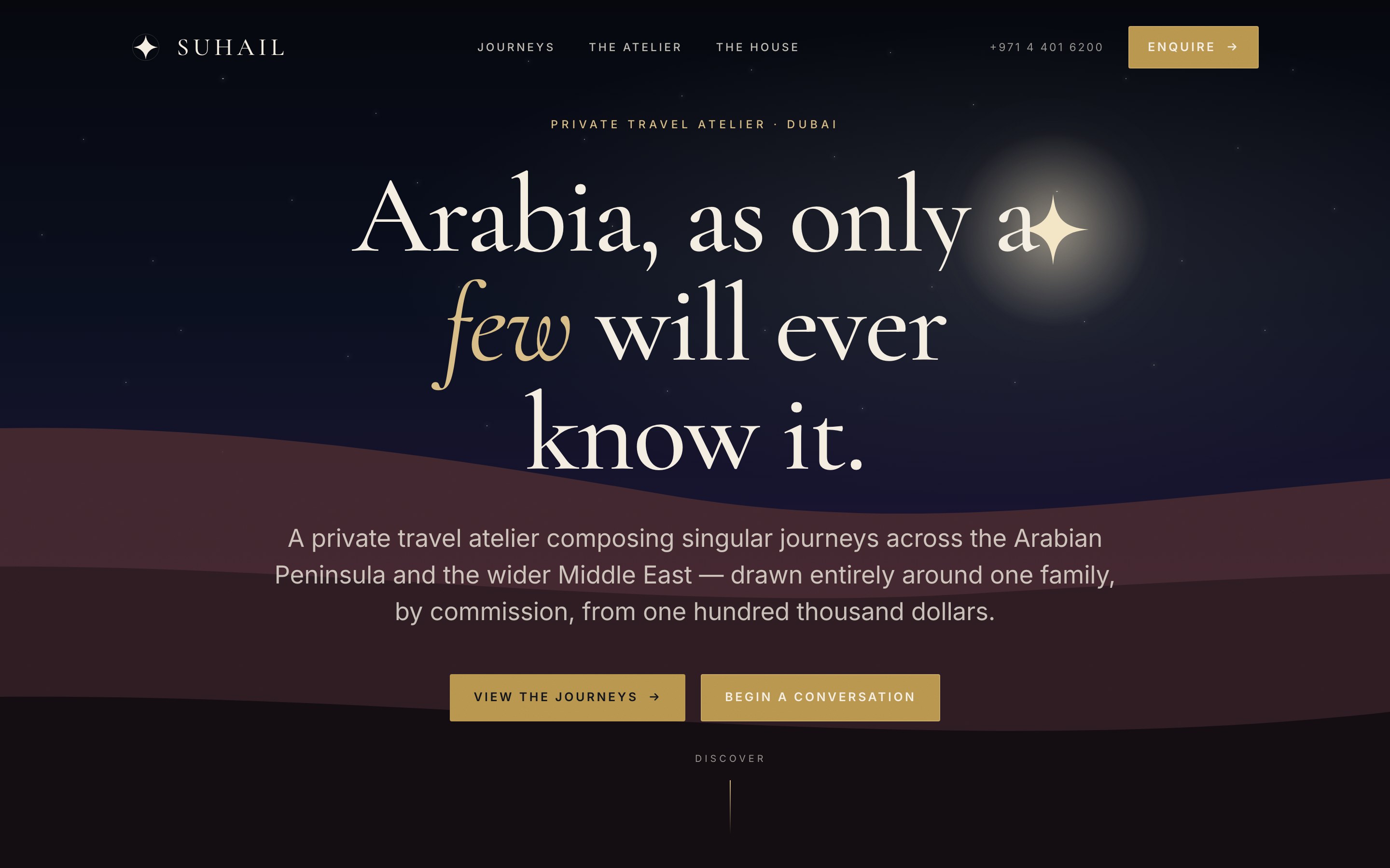Above-the-fold screenshot of the website generated by Claude Opus 4.8